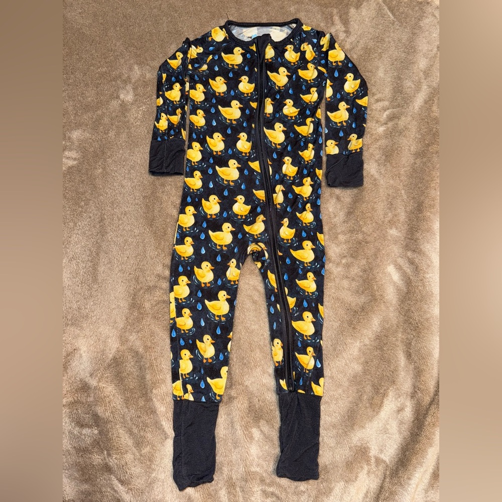 Little One Shop 2T Convertible Zip Bamboo - Splash Duck print